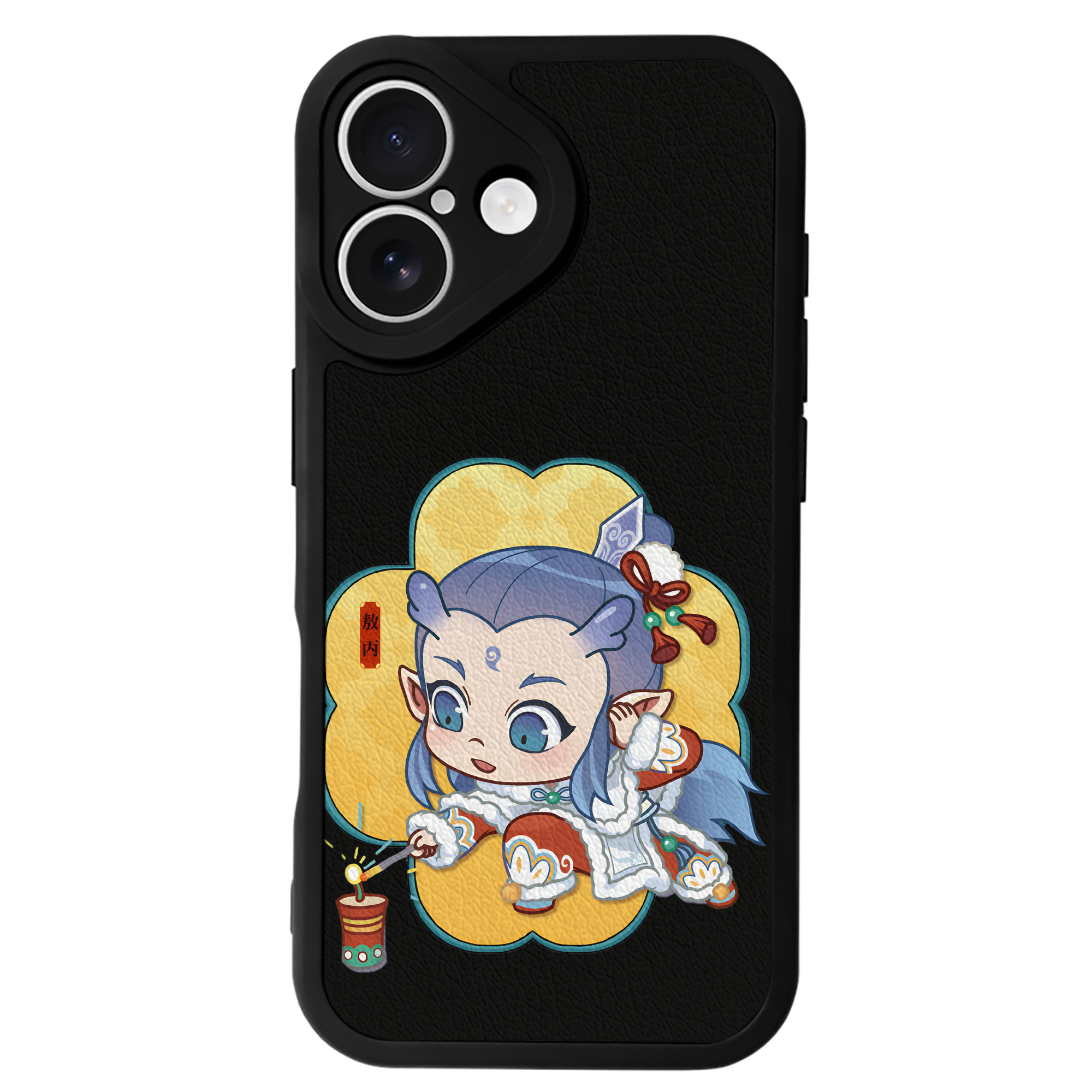 （画像用） Ne Zha 2 ナタ 魔童の大暴れ 【iPhone 16シリーズ対応】シリコンスマホケース（レザー調） 材質：シリコン